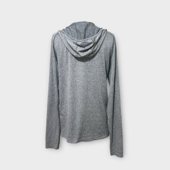 Lululemon Metal Vent Tech Hoodie M Black White Swiftly EUC Men Logo Hood Active - Picture 6 of 8